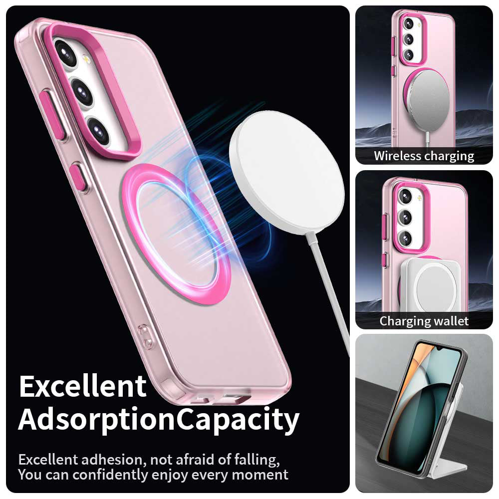 Husa de protectie Techsuit CandyCase MagSafe compatibil cu Samsung Galaxy S23 Plus, Roz