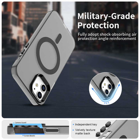 Husă Techsuit CandyCase MagSafe neagră pentru iPhone 12 și iPhone 12 Pro