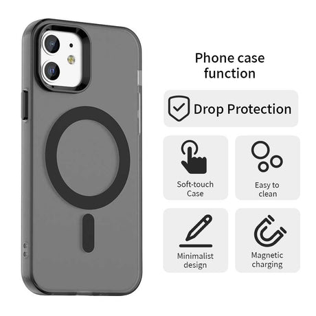 Husă Techsuit CandyCase MagSafe neagră pentru iPhone 12 și iPhone 12 Pro