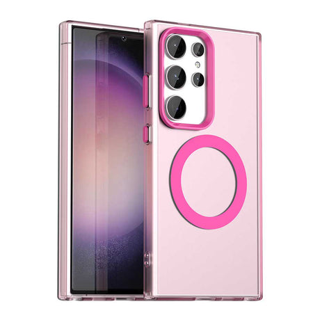 Husa de protectie Techsuit CandyCase MagSafe compatibil cu Samsung Galaxy S23 Ultra, Roz