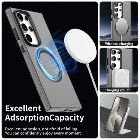 Husa de protectie Techsuit CandyCase MagSafe compatibil cu Samsung Galaxy S23 Ultra, Negru