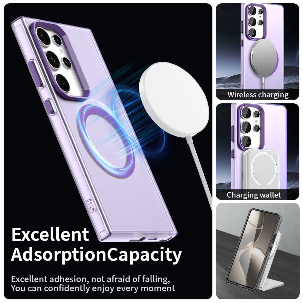 Husa de protectie Techsuit CandyCase MagSafe compatibil cu Samsung Galaxy S24 Ultra, Mov