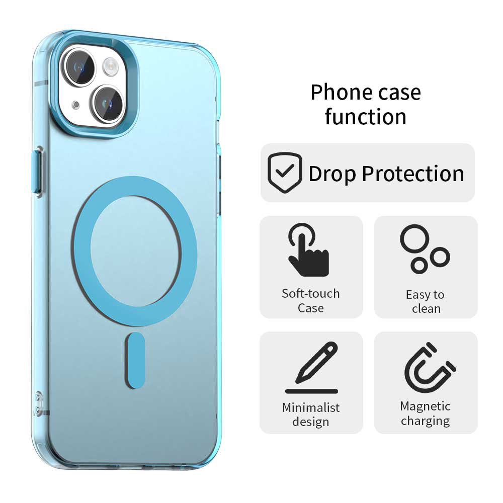 Husa de protectie Techsuit CandyCase MagSafe compatibil cu iPhone 13, Albastru