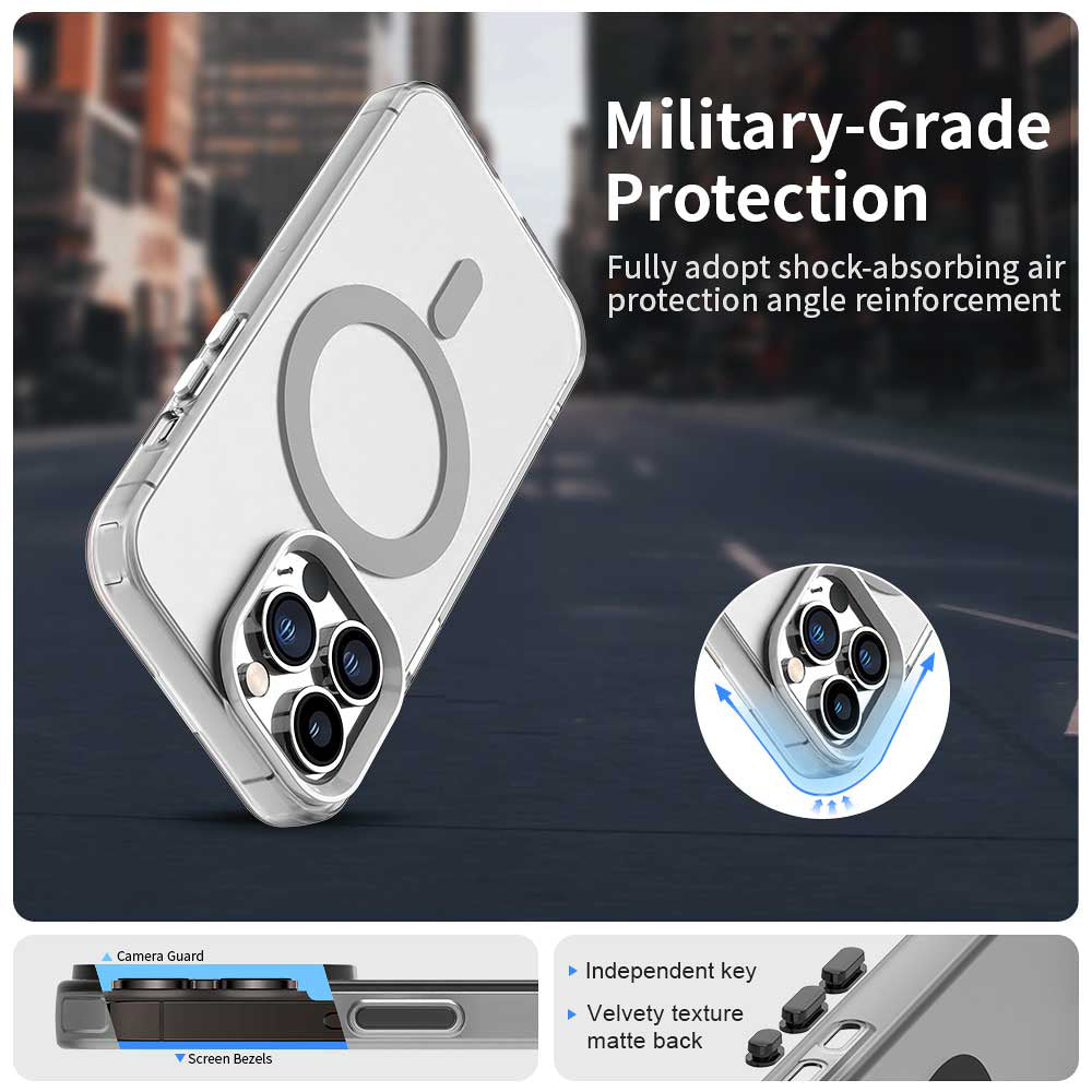 Husa de protectie Techsuit CandyCase MagSafe compatibil cu iPhone 13 Pro, Alb