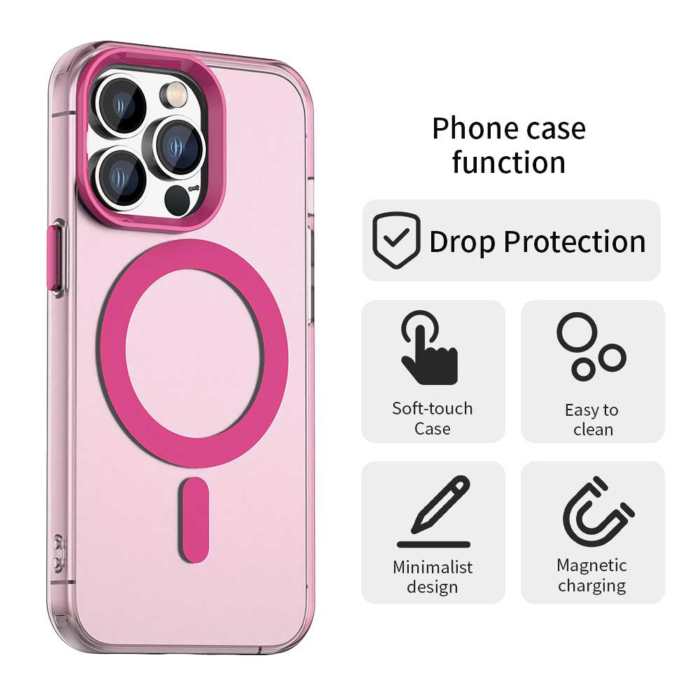 Husa de protectie Techsuit CandyCase MagSafe compatibil cu iPhone 13 Pro, Roz