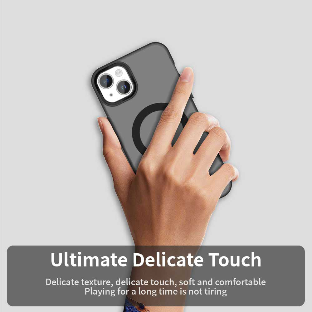Husa de protectie Techsuit CandyCase MagSafe compatibil cu iPhone 14, Negru