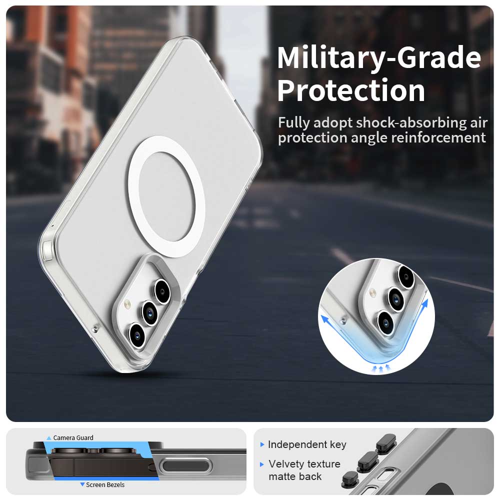 Husa de protectie Techsuit CandyCase MagSafe compatibil cu Samsung Galaxy A55 5G, Alb