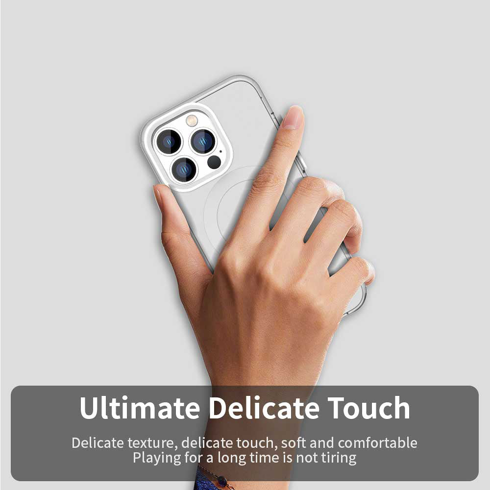 Husa de protectie Techsuit CandyCase MagSafe compatibil cu iPhone 14 Pro Max, Alb