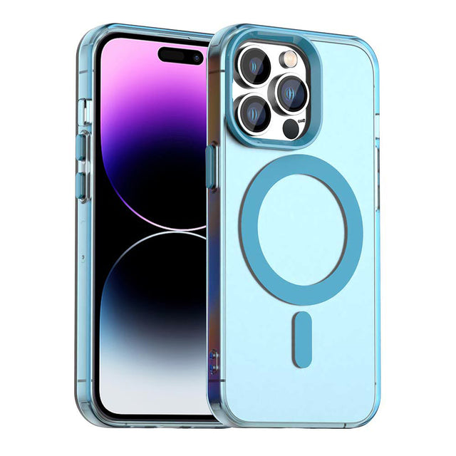 Husă Techsuit CandyCase MagSafe albastră pentru iPhone 14 Pro Max