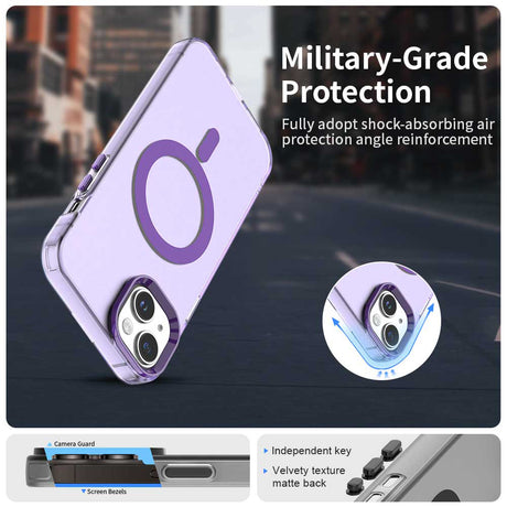 Husa de protectie Techsuit CandyCase MagSafe compatibil cu iPhone 15, Mov