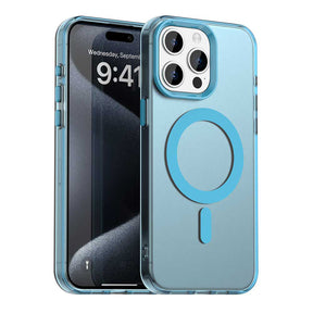 Husa de protectie Techsuit CandyCase MagSafe compatibil cu iPhone 15 Pro Max, Albastru