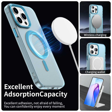 Husa de protectie Techsuit CandyCase MagSafe compatibil cu iPhone 15 Pro, Albastru