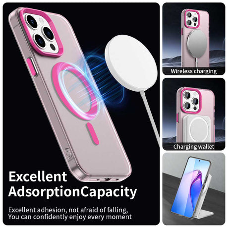 Husa de protectie Techsuit CandyCase MagSafe compatibil cu iPhone 15 Pro Max, Roz