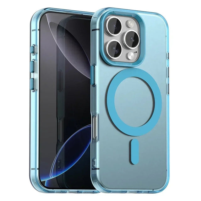 Husa de protectie Techsuit CandyCase MagSafe compatibil cu iPhone 16 Pro, Albastru