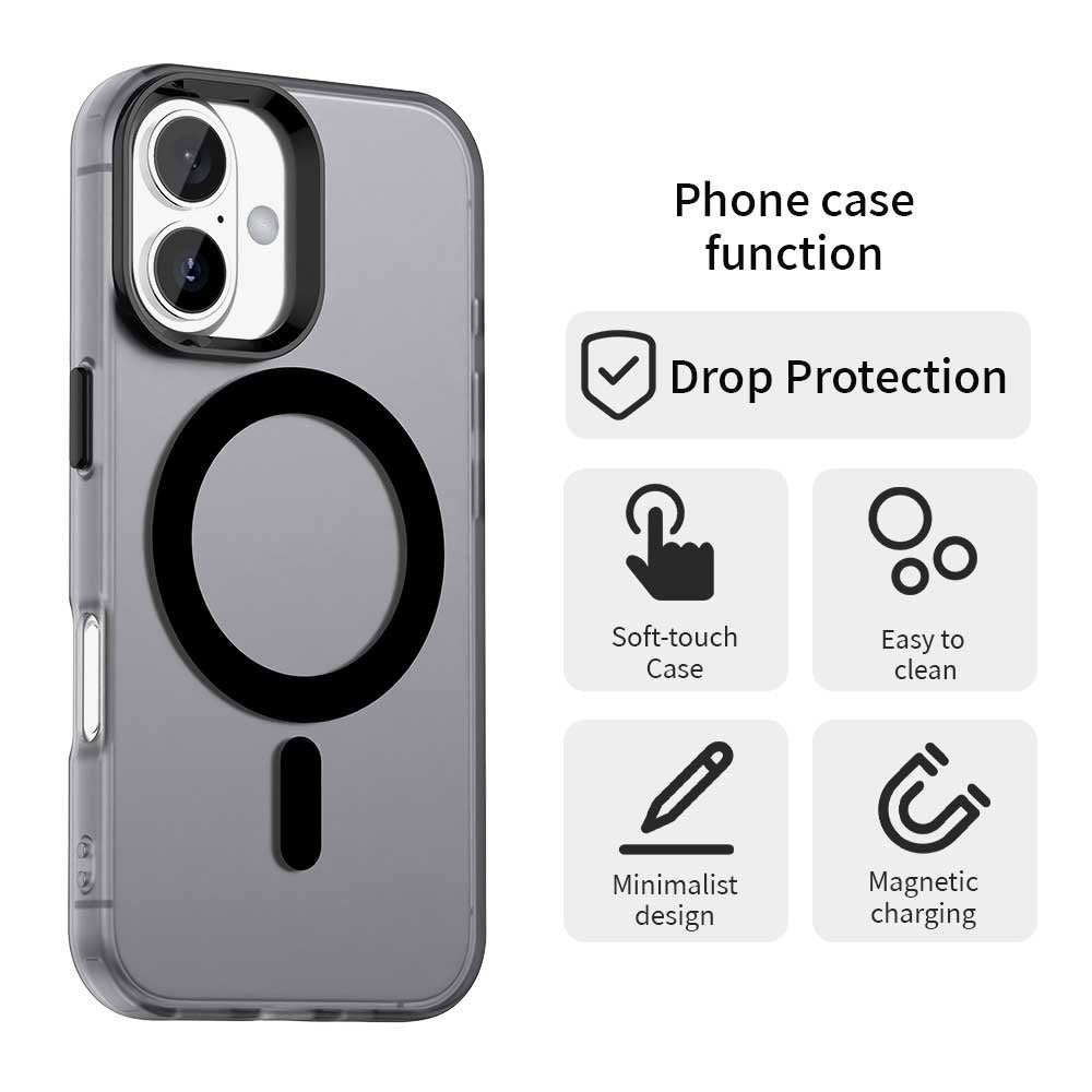 Husa de protectie Techsuit CandyCase MagSafe compatibil cu iPhone 16 Plus, Negru