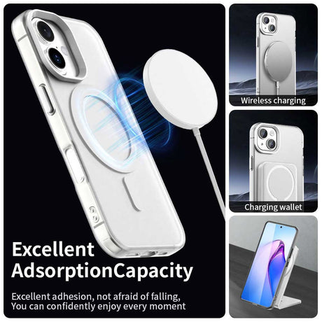 Husa de protectie Techsuit CandyCase MagSafe compatibil cu iPhone 16 Plus, Alb