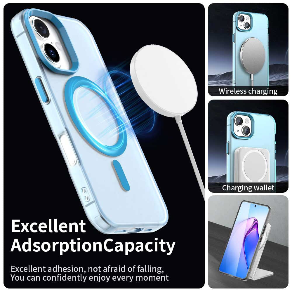 Husa de protectie Techsuit CandyCase MagSafe compatibil cu iPhone 16, Albastru