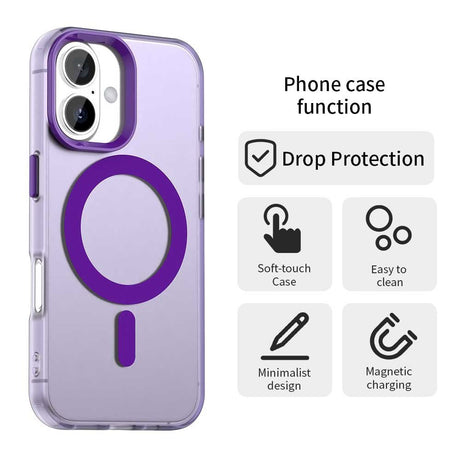 Husa de protectie Techsuit CandyCase MagSafe compatibil cu iPhone 16, Mov