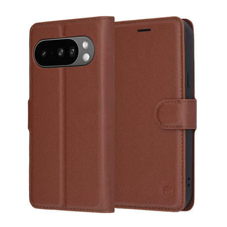 Husa de protectie Techsuit Leather Folio compatibil cu Google Pixel 10 Pro XL, Maro