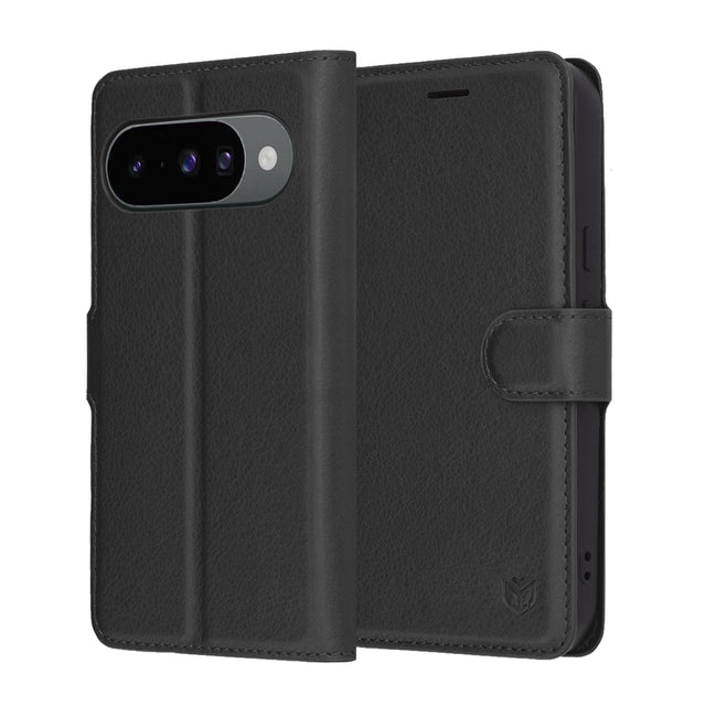 Husa de protectie Techsuit Leather Folio compatibil cu Google Pixel 10 / 10 Pro, Negru