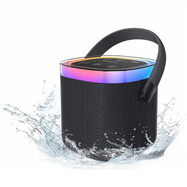 Casti Yesido Wireless Speaker (YSW25), Bluetooth 5.3, RGB Lights, IP67 Waterproof, Handle, TF, AUX, USB, Type-C, 1800mAh, Negru