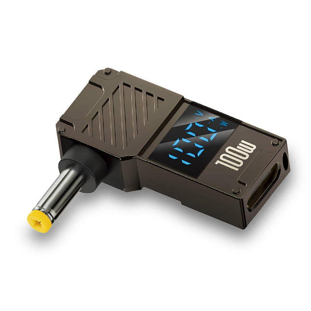 Adaptor Techsuit Adapter LaptopPlugX (A22), for Laptop, DC to Type-C, 100W, LED Display, Gri