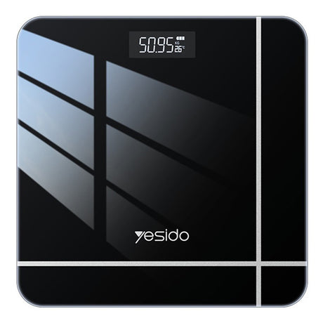Gadget Yesido Digital Scale Body Weight (MG10), LED Display, Tempered Glass, 5-150kg, Negru