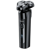 Yesido Electric Shaver Razor (MG05), with 3 Floating Cutter Heads, LED Power Display, USB, 9500RPM, 600mAh, Negru