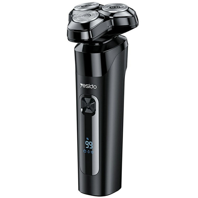 Yesido Electric Shaver Razor (MG05), with 3 Floating Cutter Heads, LED Power Display, USB, 9500RPM, 600mAh, Negru