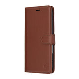 Husa de protectie Techsuit Leather Folio compatibil cu iPhone 17 Pro Max, Maro