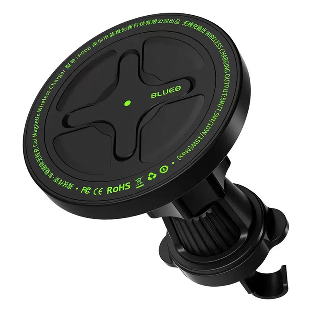 Suport Blueo with Wireless Charging Ape Legend, for Air Vent, Type-C, 15W, 360 Rotation, Negru