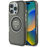 Husa de protectie Guess IML Metal Mountain Logo MagSafe (GUHMP16XHFGTMSLSK) compatibil cu iPhone 16 Pro Max, Negru