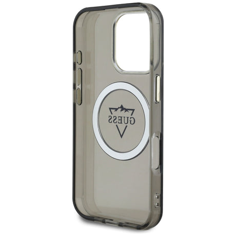 Husa de protectie Guess IML Metal Mountain Logo MagSafe (GUHMP16XHFGTMSLSK) compatibil cu iPhone 16 Pro Max, Negru