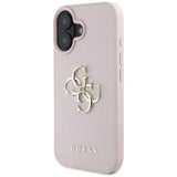 Husa de protectie Guess Hardcase Grained Big 4G Logo Small Classic Logo (GUHCP16SPGT4MBP) compatibil cu iPhone 16, Roz