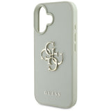 Husa de protectie Guess Hardcase Grained Big 4G Logo Small Classic Logo (GUHCP16SPGT4MBN) compatibil cu iPhone 16, Verde