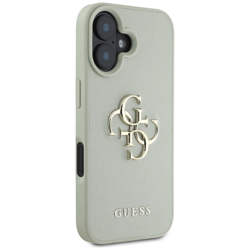 Husa de protectie Guess Hardcase Grained Big 4G Logo Small Classic Logo (GUHCP16SPGT4MBN) compatibil cu iPhone 16, Verde