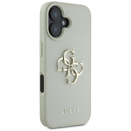Husa de protectie Guess Hardcase Grained Big 4G Logo Small Classic Logo (GUHCP16SPGT4MBN) compatibil cu iPhone 16, Verde