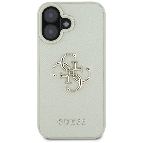 Husa de protectie Guess Hardcase Grained Big 4G Logo Small Classic Logo (GUHCP16SPGT4MBN) compatibil cu iPhone 16, Verde