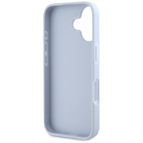 Husa de protectie Guess Hardcase Grained Big 4G Logo Small Classic Logo (GUHCP16SPGT4MBB) compatibil cu iPhone 16, Albastru