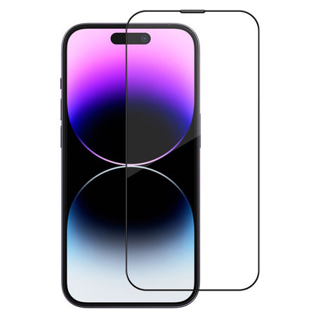 Folie de protectie Blueo Premium Sapphire Non Breaking / Scratching 9H Glass compatibil cu iPhone 15 Pro, Negru