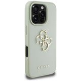 Husa de protectie Guess Hardcase Grained Big 4G Logo Small Classic Logo (GUHCP16XPGT4MBN) compatibil cu iPhone 16 Pro Max, Verde