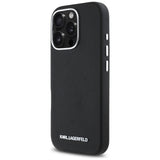 Husa de protectie Karl Lagerfeld Saffiano Full Wrapped Elongated Metal Logo MagSafe (KLHMP16XPSAFWMCK) compatibil cu iPhone 16 Pro Max, Negru