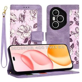 Husa de protectie Techsuit FlipCraft compatibil cu Honor 400 Pro, Mysterious Purple