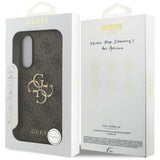 Husa de protectie Guess Hardcase Big 4G Logo Classic Logo (GUHCS25E4GMGBR) compatibil cu Samsung Galaxy S25 Edge, Maro