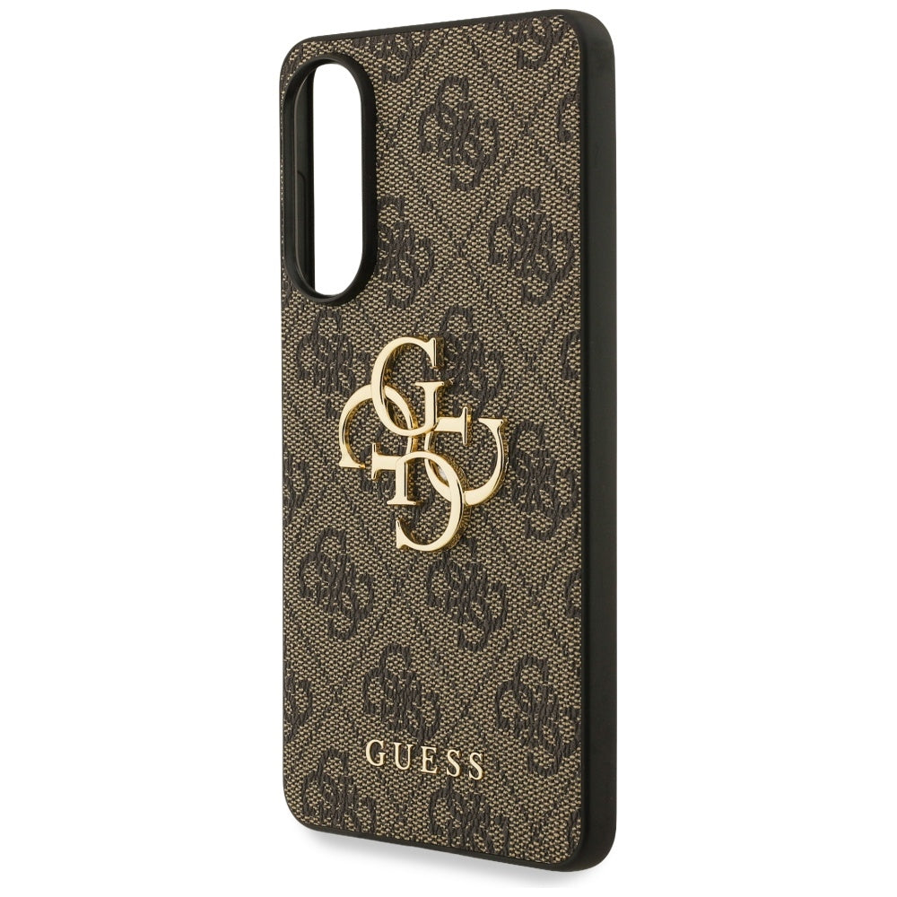 Husa de protectie Guess Hardcase Big 4G Logo Classic Logo (GUHCS25E4GMGBR) compatibil cu Samsung Galaxy S25 Edge, Maro