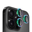 Folie de protectie Blueo Sapphire Crystal Original Lens Glass compatibil cu iPhone 16 Pro / iPhone 16 Pro Max, Colorful