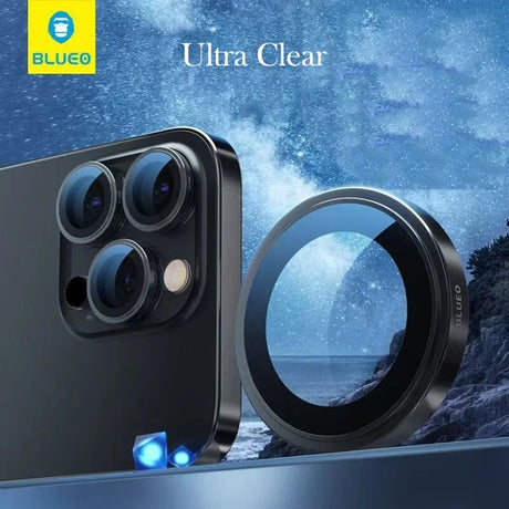 Folie de protectie Blueo Sapphire Crystal Original Lens Glass compatibil cu iPhone 16 Pro / iPhone 16 Pro Max, Colorful