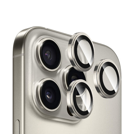 Folie de protectie Blueo Sapphire Crystal Original Lens Glass compatibil cu iPhone 16 Pro / iPhone 16 Pro Max, Natural Titanium