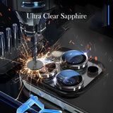 Folie de protectie Blueo Sapphire Crystal Original Lens Glass compatibil cu iPhone 14 Pro / iPhone 14 Pro Max, Argintiu