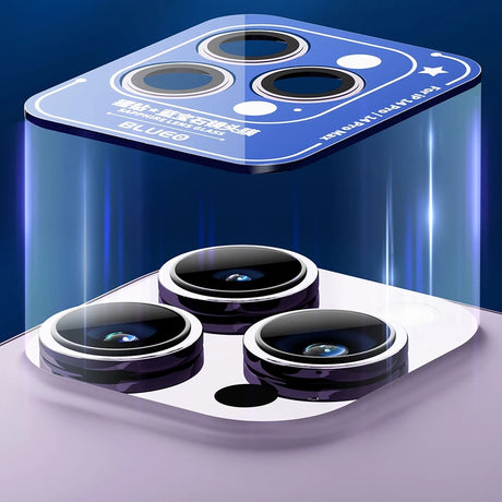 Folie de protectie Blueo Sapphire Crystal Original Lens Glass compatibil cu iPhone 14 Pro / iPhone 14 Pro Max, Negru